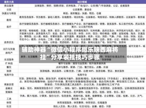 辅助神器“微信小程序微乐陕西麻将挂	”分享装挂技巧步骤-第1张图片