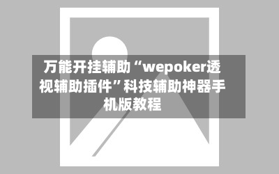 万能开挂辅助“wepoker透视辅助插件”科技辅助神器手机版教程-第1张图片