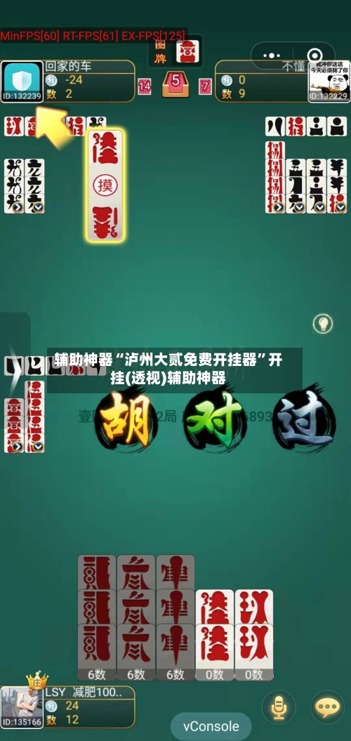 辅助神器“泸州大贰免费开挂器”开挂(透视)辅助神器-第1张图片