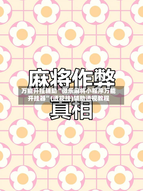 万能开挂辅助“微乐麻将小程序万能开挂器	”(透视挂)辅助透视教程-第2张图片