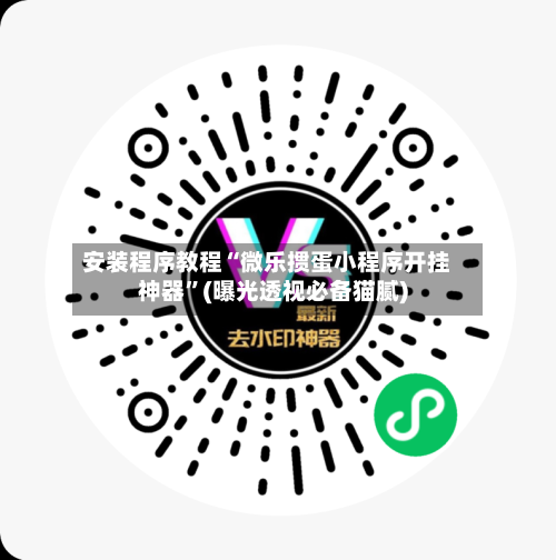 安装程序教程“微乐掼蛋小程序开挂神器”(曝光透视必备猫腻)-第1张图片