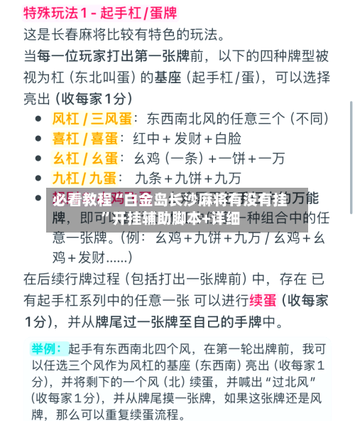 必看教程“白金岛长沙麻将有没有挂”开挂辅助脚本+详细-第2张图片