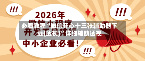 必看教程“微信开心十三张辅助器下载(透视)”详细辅助透视-第3张图片