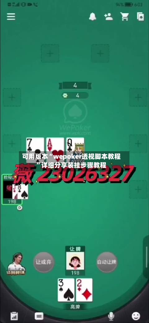 可用版本“wepoker透视脚本教程”详细分享装挂步骤教程-第2张图片