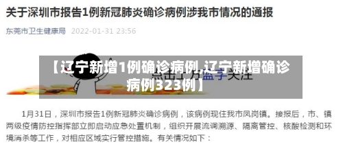 【辽宁新增1例确诊病例,辽宁新增确诊病例323例】-第3张图片