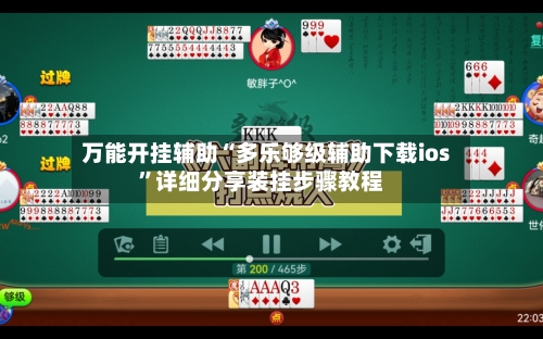 万能开挂辅助“多乐够级辅助下载ios”详细分享装挂步骤教程-第2张图片