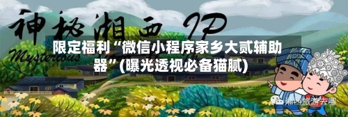 限定福利“微信小程序家乡大贰辅助器”(曝光透视必备猫腻)-第2张图片