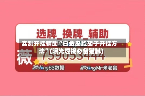 实测开挂辅助“白金岛跑胡子开挂方法	”(曝光透视必备猫腻)-第1张图片