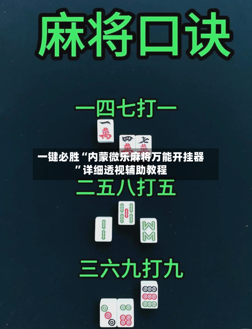 一键必胜“内蒙微乐麻将万能开挂器”详细透视辅助教程-第2张图片