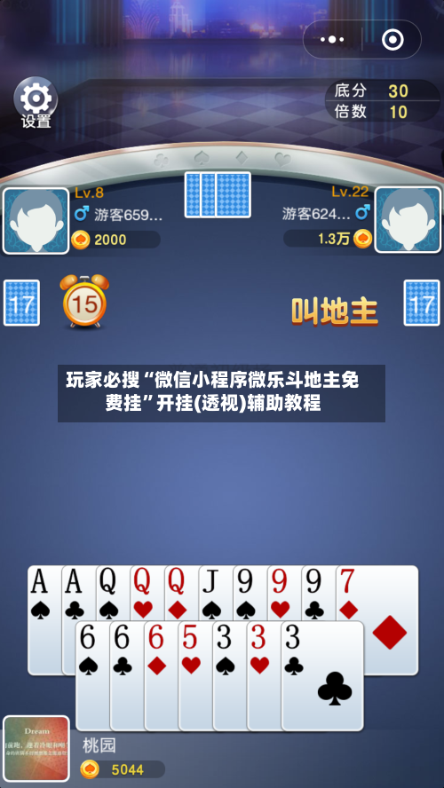 玩家必搜“微信小程序微乐斗地主免费挂	”开挂(透视)辅助教程-第1张图片