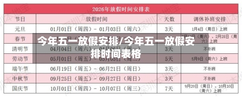 今年五一放假安排/今年五一放假安排时间表格-第1张图片