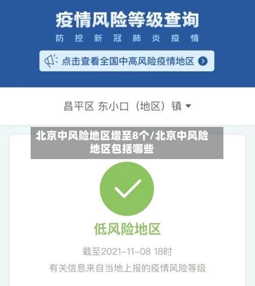 北京中风险地区增至8个/北京中风险地区包括哪些-第1张图片