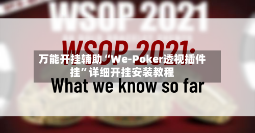 万能开挂辅助“We-Poker透视插件挂”详细开挂安装教程-第1张图片