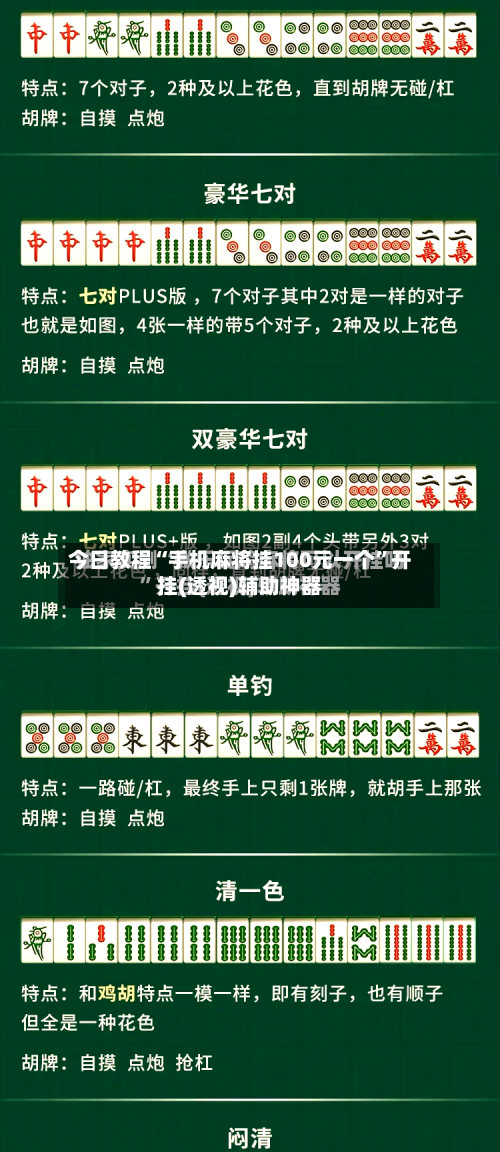 今日教程“手机麻将挂100元一个”开挂(透视)辅助神器-第1张图片