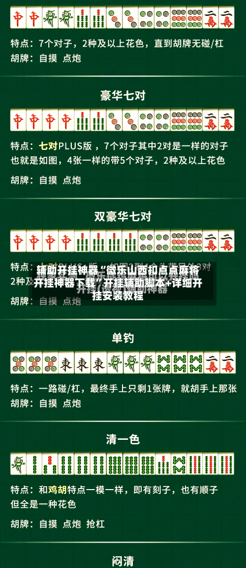 辅助开挂神器“微乐山西扣点点麻将开挂神器下载”开挂辅助脚本+详细开挂安装教程-第1张图片