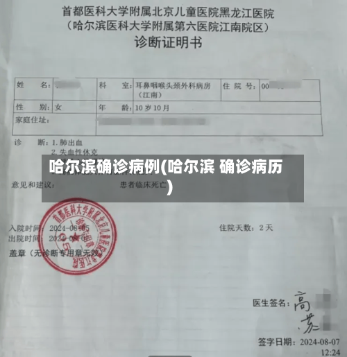 哈尔滨确诊病例(哈尔滨 确诊病历)-第1张图片