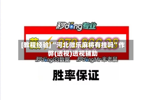 [教程经验]“河北微乐麻将有挂吗”作弊(透视)透视辅助-第1张图片