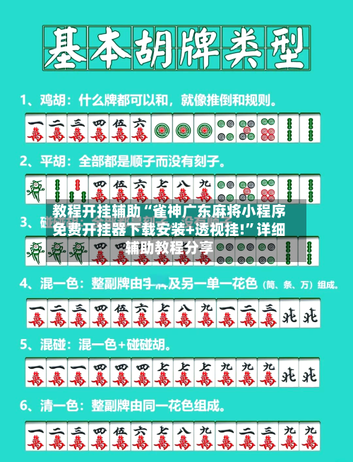 教程开挂辅助“雀神广东麻将小程序免费开挂器下载安装+透视挂!	”详细辅助教程分享-第1张图片