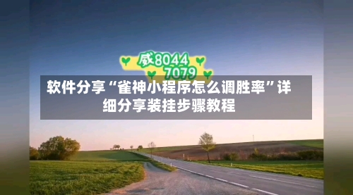软件分享“雀神小程序怎么调胜率”详细分享装挂步骤教程-第1张图片
