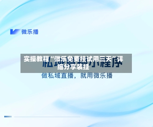 实操教程“微乐免费挂试用三天	”详细分享装挂-第1张图片