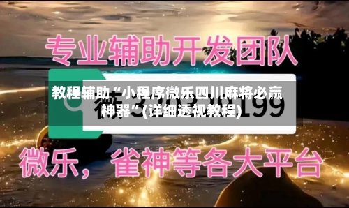 教程辅助“小程序微乐四川麻将必赢神器	”(详细透视教程)-第1张图片