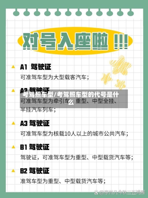 考驾照车型/考驾照车型的代号是什么-第1张图片