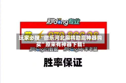玩家必搜“微乐河北麻将助赢神器购买”原来有神器下载！-第1张图片