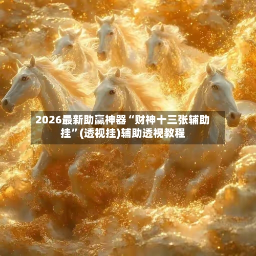 2026最新助赢神器“财神十三张辅助挂	”(透视挂)辅助透视教程-第1张图片