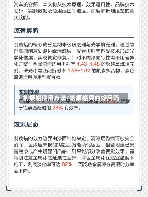 划痕蜡使用方法/划痕蜡真的好用吗-第1张图片