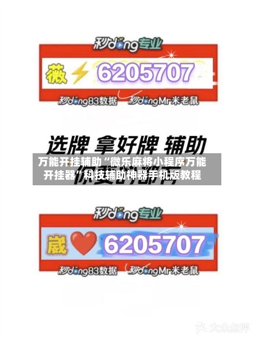 万能开挂辅助“微乐麻将小程序万能开挂器	”科技辅助神器手机版教程-第1张图片