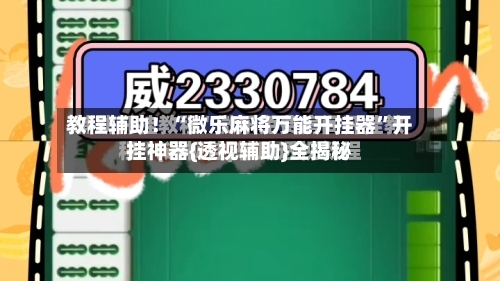 教程辅助！“微乐麻将万能开挂器”开挂神器{透视辅助}全揭秘-第1张图片