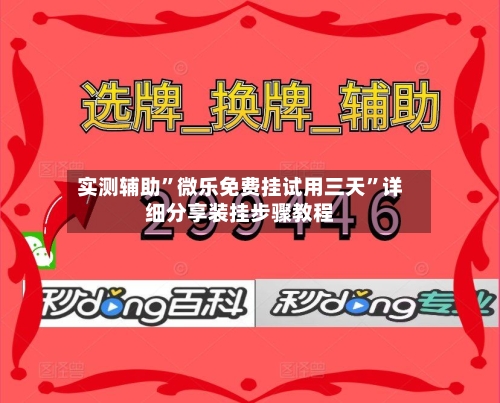 实测辅助	”微乐免费挂试用三天”详细分享装挂步骤教程-第1张图片