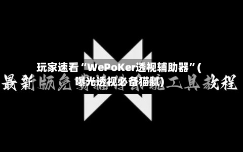 玩家速看“WePoKer透视辅助器	”(曝光透视必备猫腻)-第1张图片