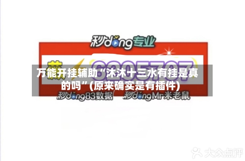 万能开挂辅助“沐沐十三水有挂是真的吗”(原来确实是有插件)-第1张图片