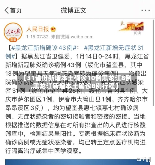 【31省份新增本土确诊10例黑龙江8例,黑龙江新增本土确诊8例行程】-第1张图片