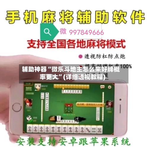 辅助神器“微乐斗地主怎么来好牌概率更大”(详细透视教程)-第1张图片