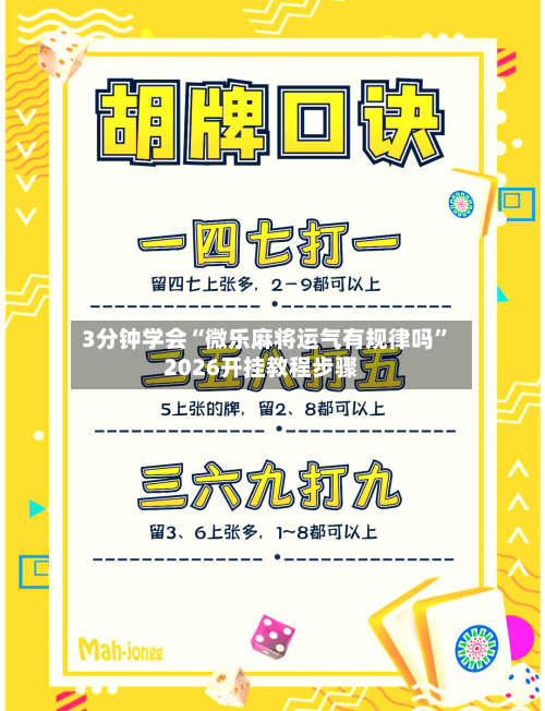 3分钟学会“微乐麻将运气有规律吗”2026开挂教程步骤-第1张图片