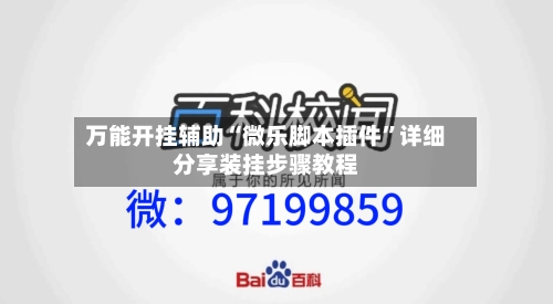 万能开挂辅助“微乐脚本插件”详细分享装挂步骤教程-第1张图片