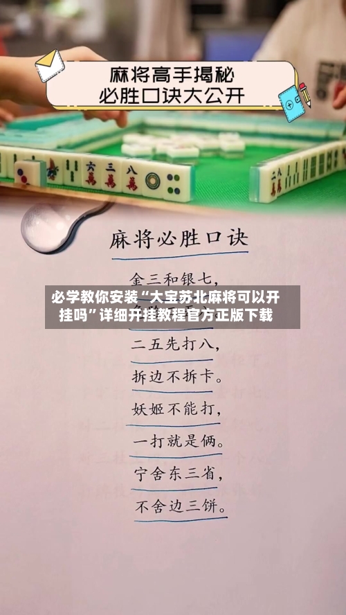 必学教你安装“大宝苏北麻将可以开挂吗	”详细开挂教程官方正版下载-第1张图片