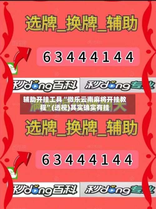 辅助开挂工具“微乐云南麻将开挂教程”(透视)其实确实有挂-第1张图片