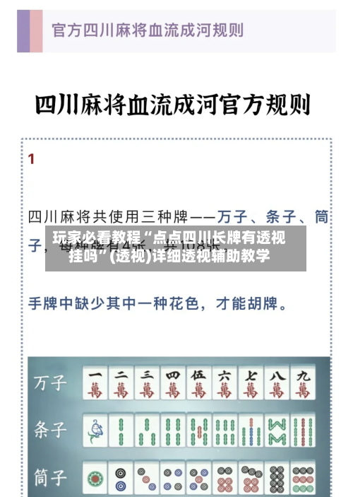 玩家必看教程“点点四川长牌有透视挂吗”(透视)详细透视辅助教学-第1张图片