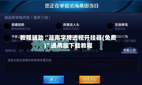 教程辅助“湖南字牌透视开挂器(免费)	”通用版下载教程-第1张图片