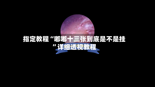 指定教程“嘟嘟十三张到底是不是挂”详细透视教程-第1张图片