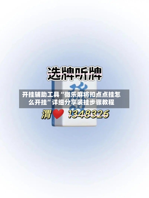 开挂辅助工具“微乐麻将扣点点挂怎么开挂”详细分享装挂步骤教程-第1张图片