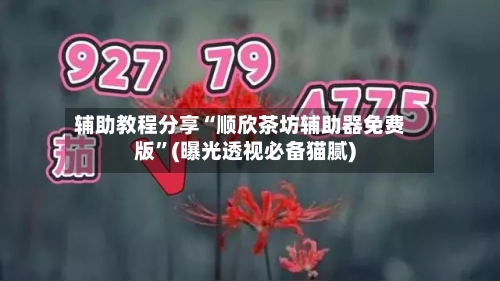 辅助教程分享“顺欣茶坊辅助器免费版”(曝光透视必备猫腻)-第1张图片