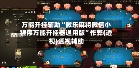 万能开挂辅助“微乐麻将微信小程序万能开挂器通用版”作弊(透视)透视辅助-第1张图片