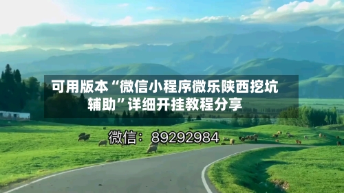 可用版本“微信小程序微乐陕西挖坑辅助	”详细开挂教程分享-第1张图片