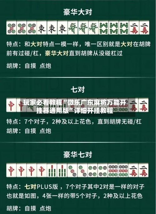 玩家必看教程“微乐广东麻将万能开挂器通用版	”详细开挂教程-第1张图片