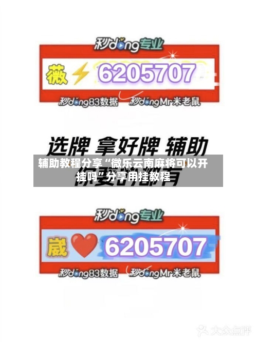 辅助教程分享“微乐云南麻将可以开挂吗	”分享用挂教程-第1张图片