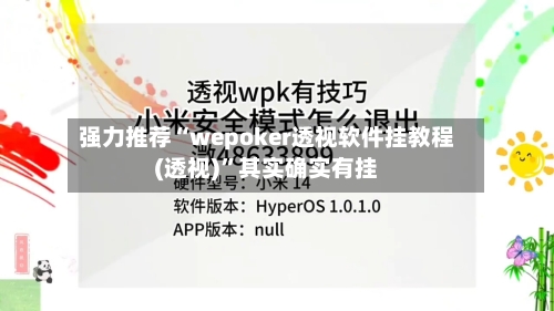 强力推荐“wepoker透视软件挂教程(透视)”其实确实有挂-第1张图片